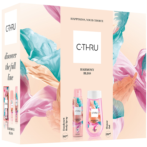 C-Thru Harmony Bliss Deodorant Spray für Frauen 150 ml + Duschgel 250 ml, Kosmetikset