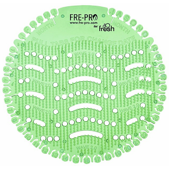 Fre Pro Wave Gurken- und Wassermelonenduftendes Urinal-Sieb grün 19 x 20,3 x 1,9 cm 52 g