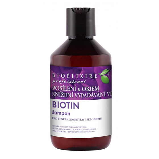 Bioelixire Biotin feuchtigkeitsspendendes Shampoo für weiches, schwaches Haar und ohne ein Volumen von 300 ml