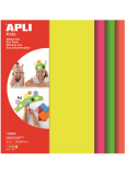 Apli Fluor Schaum (gelb, grün, orange, pink) 210 x 297 x 2 mm A4 4 Blatt
