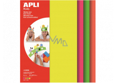 Apli Fluor Schaum (gelb, grün, orange, pink) 210 x 297 x 2 mm A4 4 Blatt