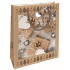 Nekupto Geschenkpapier Tasche 23 x 18 x 10 cm Weihnachtsgeschenke braun