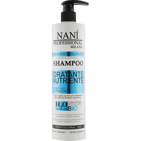 Naní Professional Milano nährendes und feuchtigkeitsspendendes Shampoo für alle Haartypen 500 ml