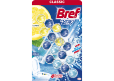 Bref Power Aktiv Lemon WC Block für hygienische Sauberkeit und Frische Ihrer Toilette, färbt das Wasser, 2 x 50 g + Ocean WC Block 2 x 50 g