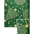 Nekupto Weihnachtsgeschenkpapier 70 x 200 cm Grün, goldene Schrift, Sterne