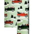 Nekupto Weihnachtsgeschenkpapier 70 x 500 cm Grün, Autos und Bäume