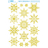 Bogen Weihnachtsaufkleber, Fensterfolie ohne Kleber Goldsterne mit Glitzer 35 x 25 cm