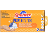 Spontex Protect 100 Einmalartikel, hypoallergen, puderfrei, Vinyl, Größe L, Karton mit 100 Stück