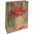 Nekupto Geschenk Kraftbeutel 37 x 28 x 10 cm Pfingstrose in einer Vase