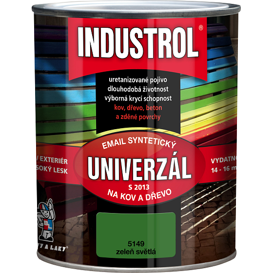 Industrol S2013 universell glänzende Oberflächenfarbe für Metall und Holz, 5149 hellgrün, 600 ml