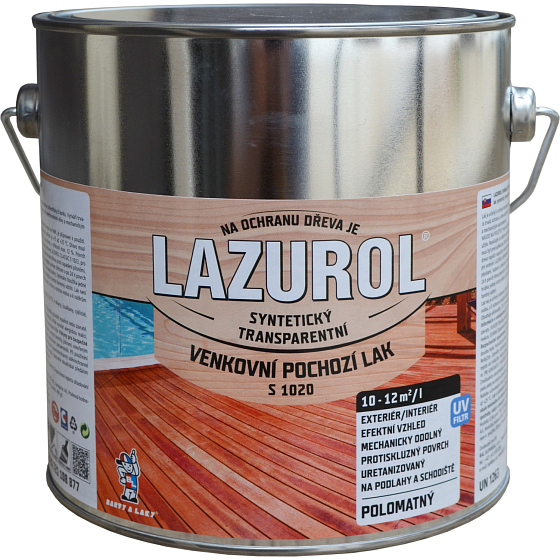 Lazurol S1020 Fußbodenlack für Holz seidenmatt, farblos, 2,5 l