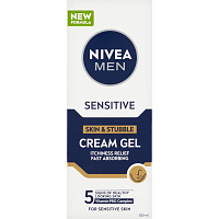 Nivea Men Sensitive Creme-Gel für empfindliche Haut und Bartstoppeln, 50 ml