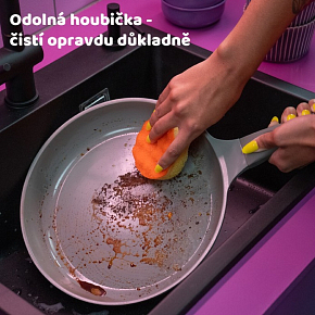 Vileda Punch Schwamm für Geschirr mit Orangenduft, 1 Stück