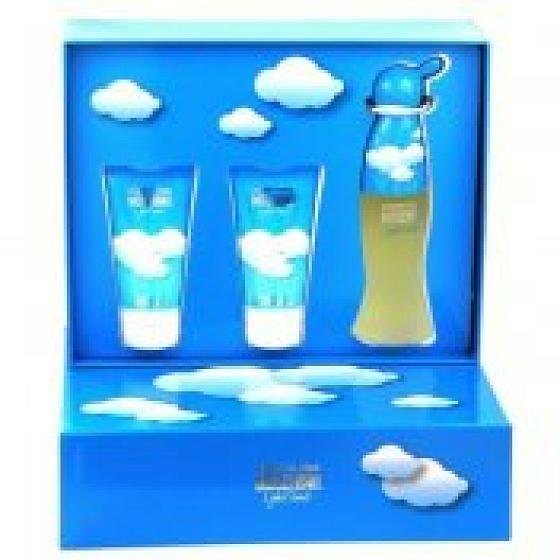 Moschino Light Clouds EdT 50 ml Eau de Toilette + Duschgel 50 ml + Bodylotion 50 ml, Geschenkset