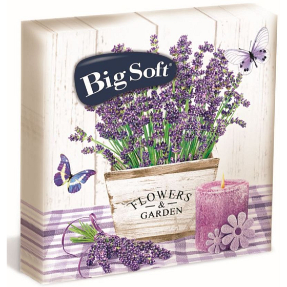 Big Soft Lavender Papierservietten 2-lagig 33 x 33 cm 20 Stück