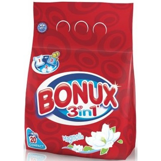 Bonux Magnolia 3 in 1 Waschpulver 20 Dosen 1,4 kg