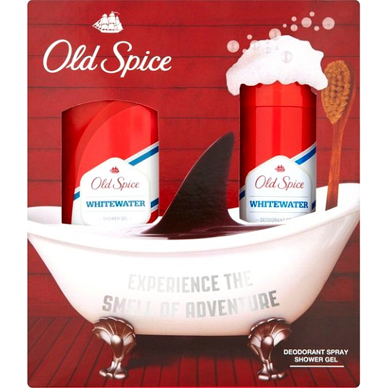 Old Spice White Water Deodorant Spray für Männer 150 ml + Duschgel 250 ml, Kosmetikset