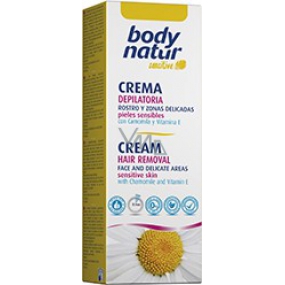 Body Natur Sensitive Enthaarungscreme aus Kamille und Vitamin E für Achseln und Bikinizonen 50 ml