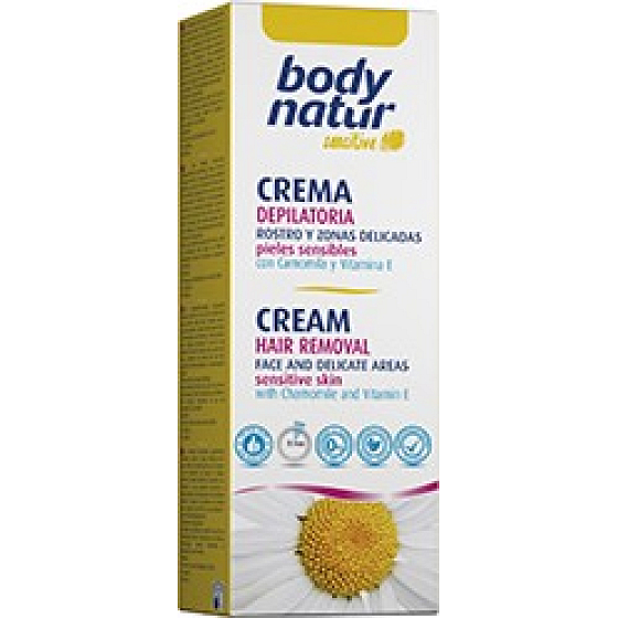 Body Natur Sensitive Enthaarungscreme aus Kamille und Vitamin E für Achseln und Bikinizonen 50 ml