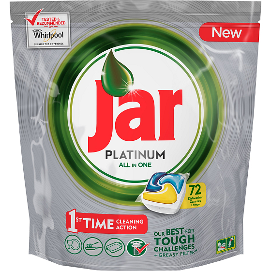 Jar Platinum All in One Lemon Geschirrspüler Kapseln 72 Stück