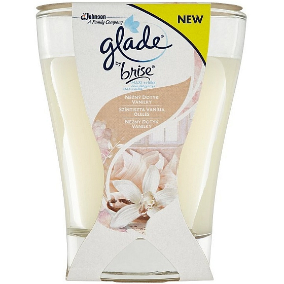 Glade by Brise Sanfte Berührung einer großen Kerze mit Vanille-Duft in Glas, Brenndauer bis zu 52 Stunden 224 g