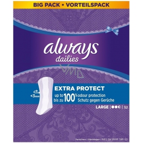 Always Dailies Extra Protect Large mit einem zarten Duft einer intimen Slipeinlage 52 Stück