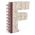 Wenn Alphabooks Notizbücher F-förmiges Notizbuch 91 x 14 x 124 mm
