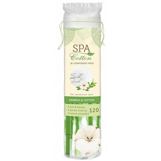 Spa Cotton Bambus und Baumwolle Make-up Entfernungspads 120 Stück