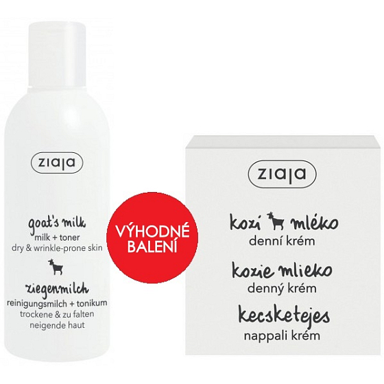 Ziaja Ziegenmilch-Tagescreme 50 ml + Ziegenmilch-Tonikum 200 ml, Duopack