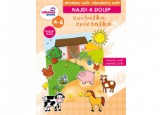 Ditipo Najdi a dolep Animals löschbares Notizbuch, entfernbare Aufkleber, entwickelt logisches Denken, Feinmotorik für Kinder von 4 bis 6 Jahren 16 Seiten