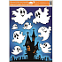 Kleberfreie Fensterfolie mit Halloween Ghost Glitter 42 x 30 cm