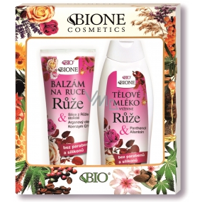 Bione Cosmetics Rose Körperlotion 500 ml + Handbalsam 205 ml, Kosmetikset