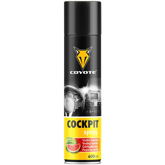Coyote Cockpit Watermelon reinigt, poliert und behandelt alle Teile aus Kunststoff, Leder, Holz und Kunstleder im Innenraum des Fahrzeugsprays 400 ml