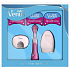 Gillette Venus Spa Breeze 2in1 Rasierer + 3-Klingen Ersatz-Scherkopf, 3 Stück + Ständer + Reiseetui, Kosmetikset für Damen