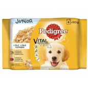 Pedigree Vital Protection Junior mit Hühnchen und Reis, mit Truthahn und Reis im Geleebeutel 4 x 100 g