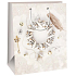 Ditipo Geschenkpapier 26,4 x 13,6 x 32,7 cm Beutel beige Kranz DAB