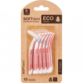 Soft Dent Eco Interdentalzahnbürste gebogen S 0,5 mm 10 Stück