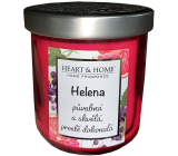 Heart & Home Frische Grapefruit und schwarze Johannisbeere Soja-Duftkerze mit dem Namen Helena 110 g