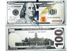 Talisman versilberte Dollarnote 100 USD 1