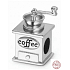 Charme Sterling Silber 925 Kaffeemühle - handgefertigt, retro, Perle für Armband, Essen und Trinken