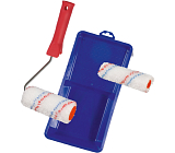 Spokar Mikrofaser Malerrollen mit Halter und Wanne, 2 × 100 mm