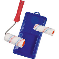 Spokar Mikrofaser Malerrollen mit Halter und Wanne, 2 × 100 mm