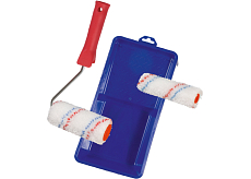 Spokar Mikrofaser Malerrollen mit Halter und Wanne, 2 × 100 mm