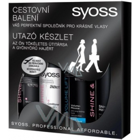 Syoss Travel Shine Travel Pack Shampoo, Conditioner, Haarspray und Haarspülung, Kosmetikset