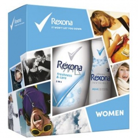 Rexona Invisible Aqua Antitranspirant Deodorant Spray für Frauen 150 ml + Frische & Pflege Duschgel 250 ml, Kosmetikset
