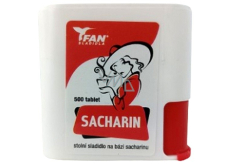 Fan Sacharin Süßstoff 500 Tabletten in 30 g Spender