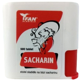 Fan Sacharin Süßstoff 500 Tabletten in 30 g Spender