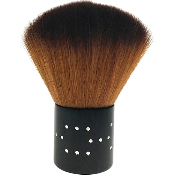 Kosmetikpinsel mit synthetischen Borsten für Puder schwarzer Griff 7 cm 30450