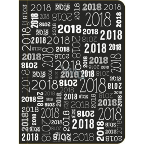 Albi Diary 2018 wöchentlich Schwarz mit Jahr 12,5 cm × 17 cm × 1,1 cm