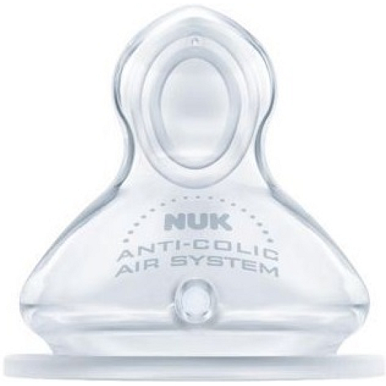 Nuk First Choice Plus Silikonmilchzitze 6-18 Monate, Größe 2 M mittleres Loch
